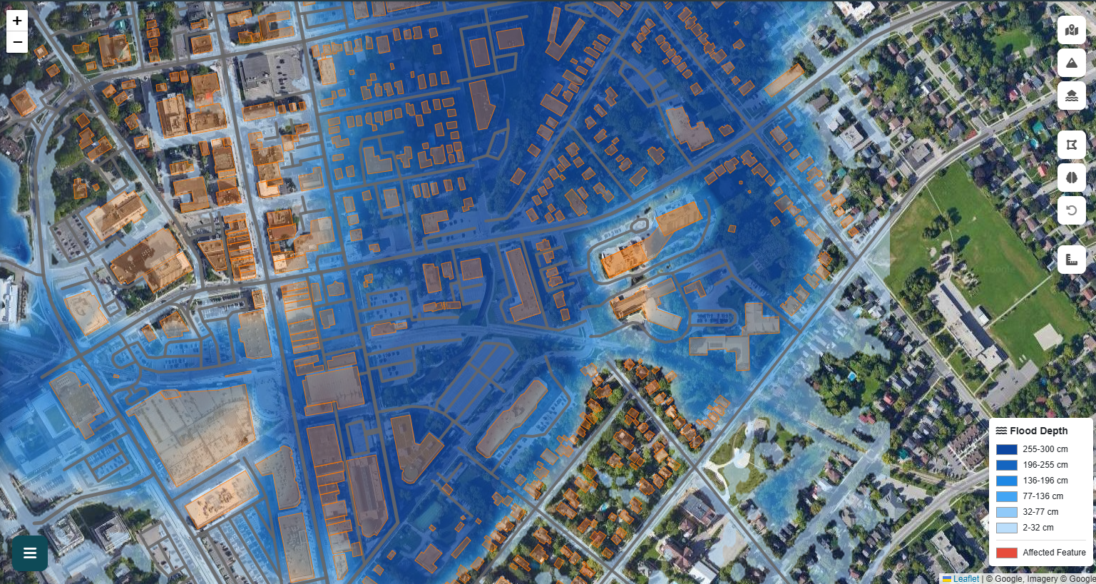 GeoSafe Kitchener Flood Simulation